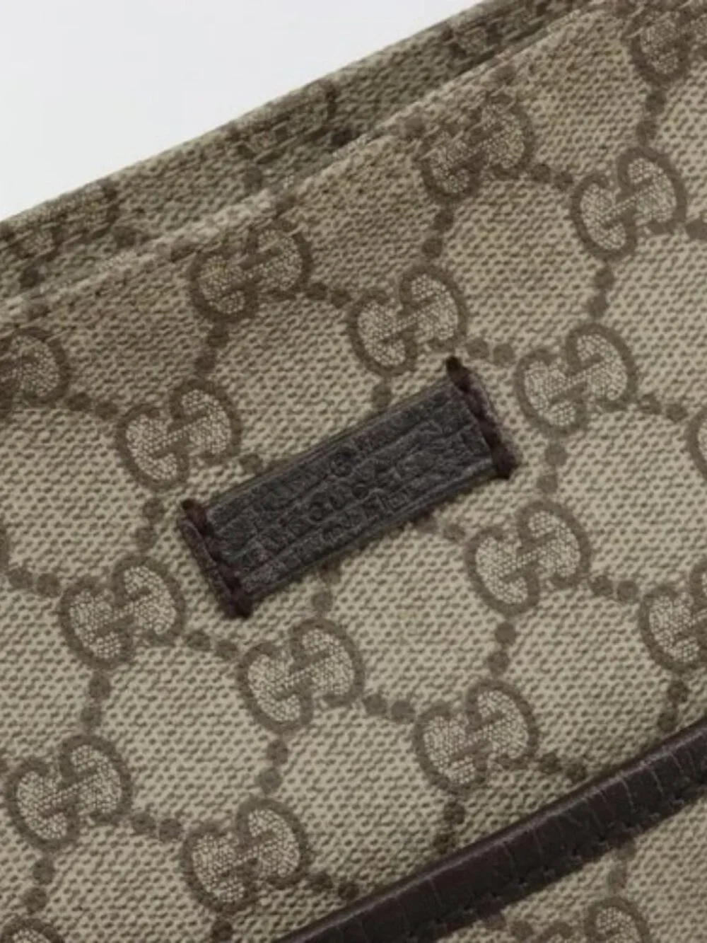 GUCCI GG Supreme Shoulder Bag PVC Beige Silver 141626 Auth 190277A